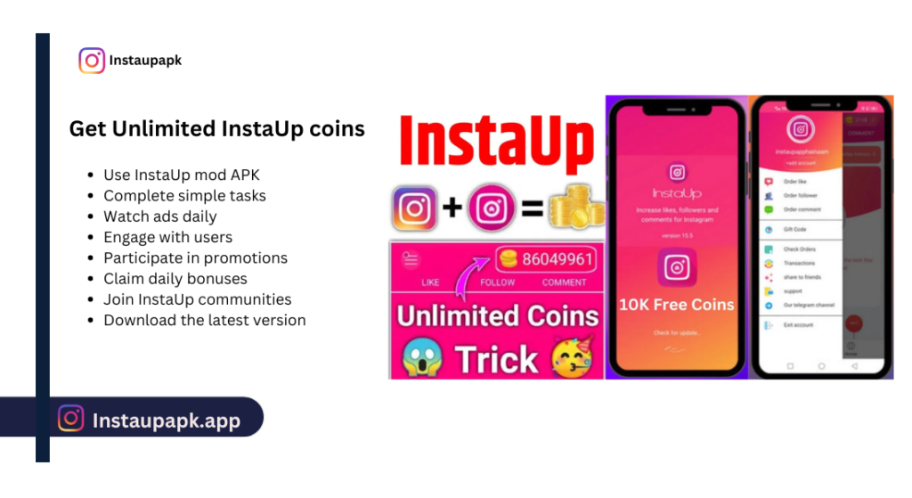 How to Earn 10k Free InstaUp Coins?